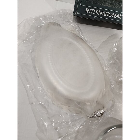 new Vintage 3 piece Silverplated vegetable Serving dish tray + PYREX glass liner - Picture 3 of 8